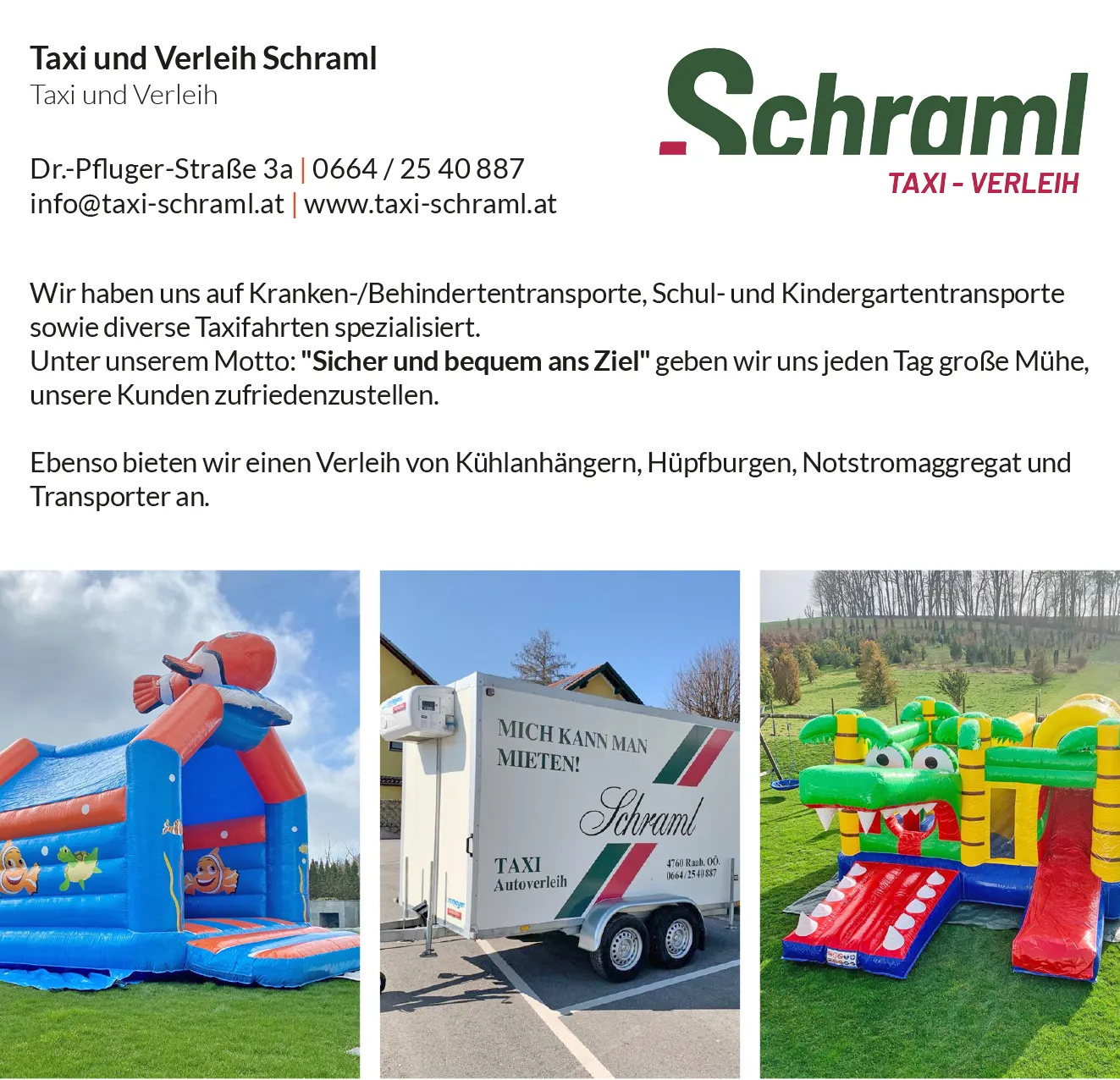 Logo Bild von Taxi und Verleih Schraml